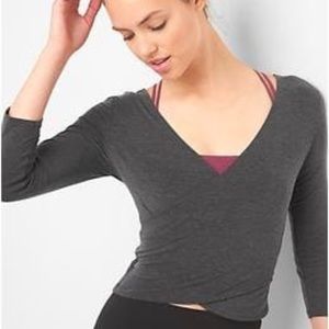 GAP Breathe wrap crop top NWT
